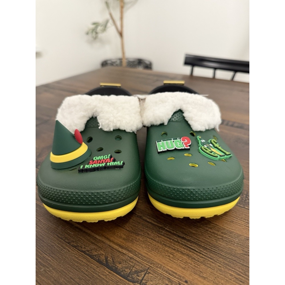 Buddy The Elf x Crocs Fleece Lined Clog Youth Junior Sz J3 3Y Womens 4.5 New